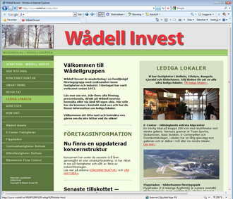 Till W&aring;dell Invests hemsida